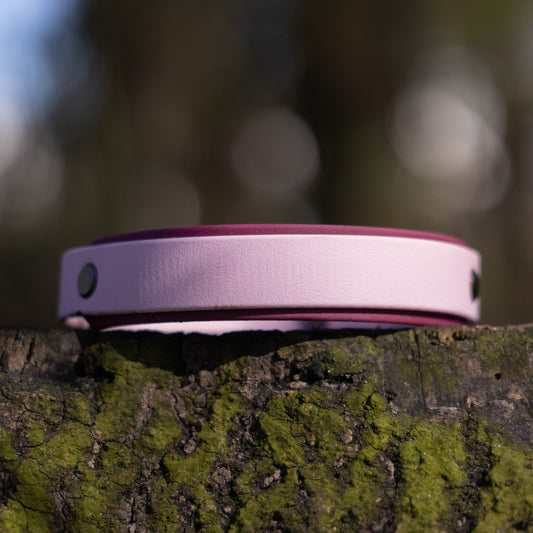 Blush Biothane luxury dog collar